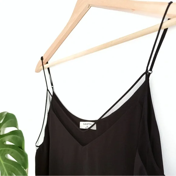 Aritzia Babaton Galen Mesh Camisole Tank Black - Size XS - Picture 5 of 10
